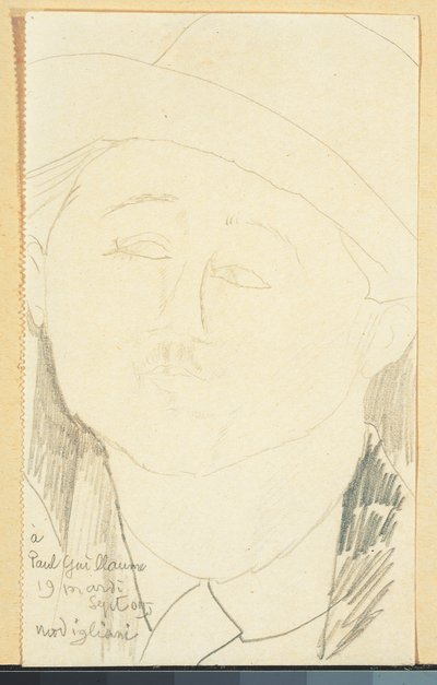 Portrét Paula Guillauma, kolem roku 1916 (tužka na papíře) od Amedeo Modigliani