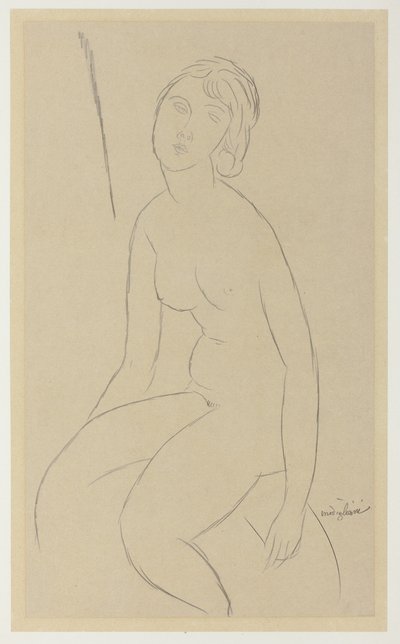 Sedící akt od Amedeo Modigliani