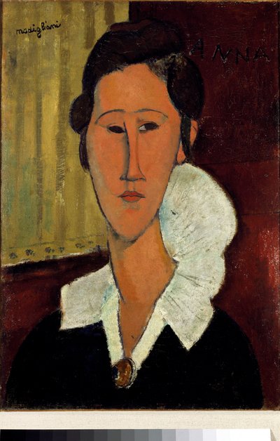 Žena s límečkem nebo portrét Anny Zborowské od Amedeo Modigliani