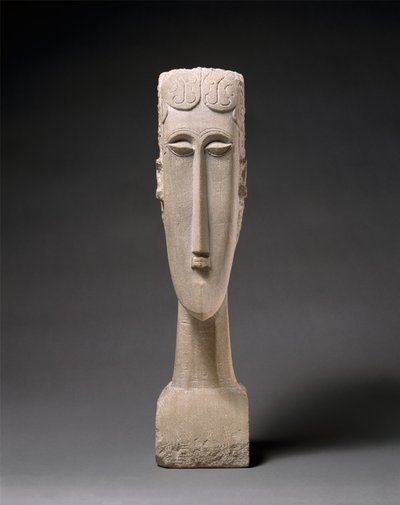 Hlava ženy, 1912 (vápenec) od Amedeo Modigliani