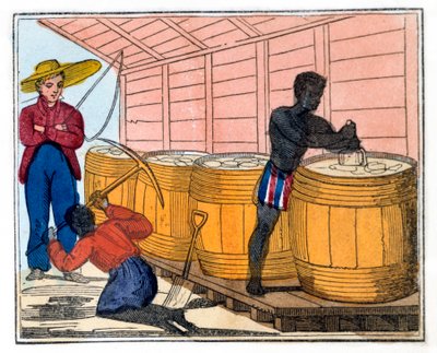 Plnění a záhlaví sudů, 1826 od Amelia Alderson Opie