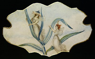 Fairy Gossip, cca 1860 (akvarel a tužka na papíře) od Amelia Jane Murray