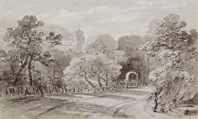 A Country Road, Hastings, c.1803 (křída) od Amelia Long