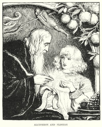 Alciphron a Florian (rytina) od Amelia M. (attr.to) Bowerley or Bauerle