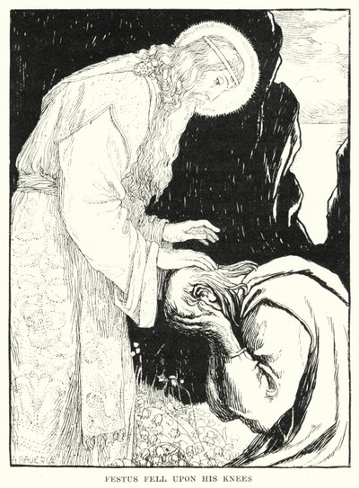Festus padl na kolena (rytina) od Amelia M. (attr.to) Bowerley or Bauerle