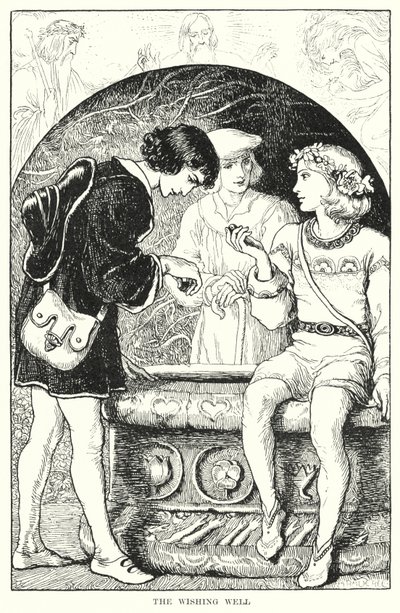 Studna přání (rytina) od Amelia M. (attr.to) Bowerley or Bauerle