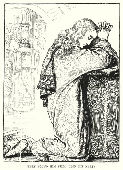 Našli ho stále na kolenou (rytina) od Amelia M. (attr.to) Bowerley or Bauerle