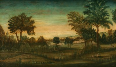 Krajina s budovami od American 18th Century