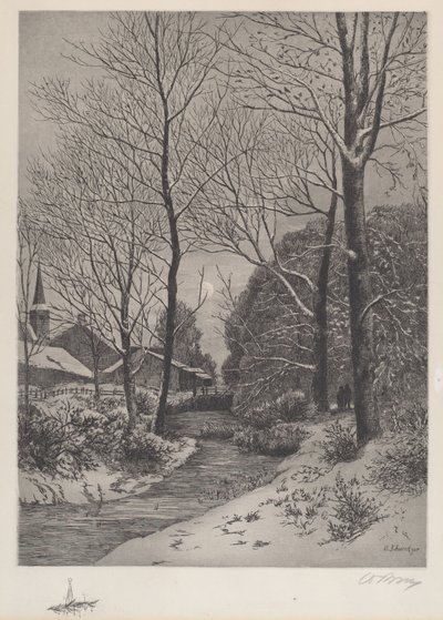 Měsíční procházka v zimě od American 19th Century