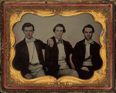 Portrét tří mladých mužů od American 19th Century