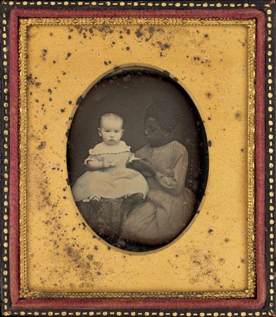Portrét dítěte a mladé ženy od American 19th Century