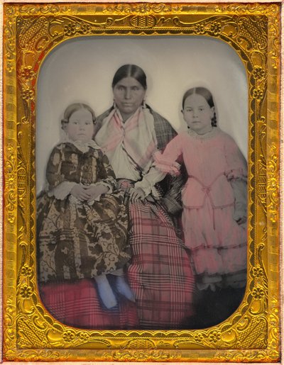 Portrét ženy a dvou dívek od American 19th Century