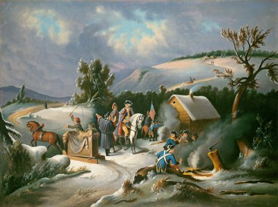 Washington ve Valley Forge od American 19th Century