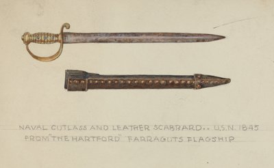 Cutlass a kožená pochva od American 20th Century