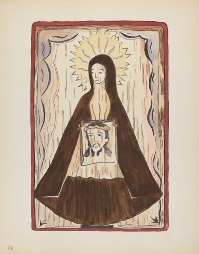 Talíř 20: Saint Veronica: Z portfolia "Španělské koloniální návrhy Nového Mexika" od American 20th Century