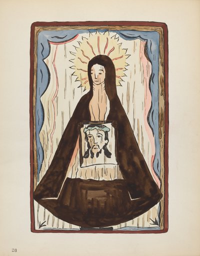 Talíř 20: Saint Veronica: Z portfolia "Španělské koloniální návrhy Nového Mexika" od American 20th Century