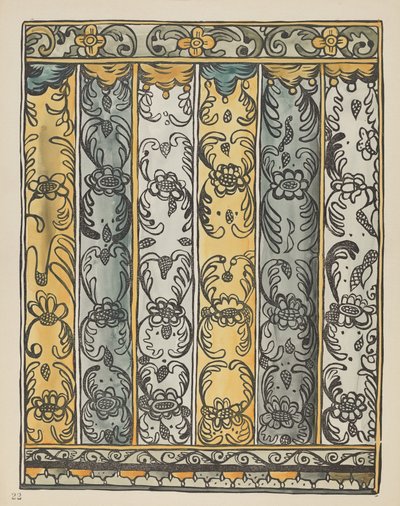 Talíř 22: Nástěnná dekorace: Z portfolia "Španělské koloniální návrhy Nového Mexika" od American 20th Century