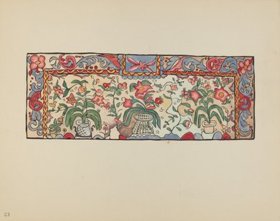Deska 23: Malba na jelenici: Z portfolia „Španělské koloniální návrhy Nového Mexika“ od American 20th Century