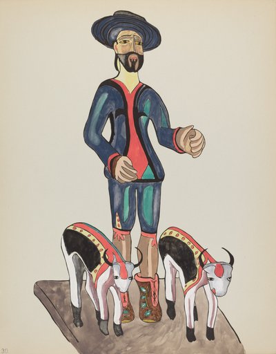 Deska 30: Saint Isidore: Z portfolia "Španělské koloniální návrhy Nového Mexika" od American 20th Century