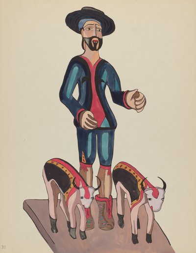 Deska 30: Saint Isidore: Z portfolia "Španělské koloniální návrhy Nového Mexika" od American 20th Century