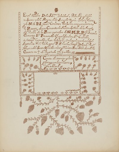 Talíř 3: Pecos Book of Visits: Z portfolia „Španělské koloniální návrhy Nového Mexika“ od American 20th Century