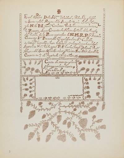 Talíř 3: Pecos Book of Visits: Z portfolia „Španělské koloniální návrhy Nového Mexika“ od American 20th Century