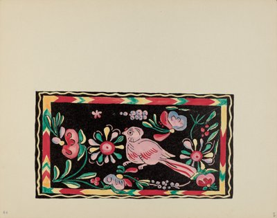 Talíř 44: Malované vzory truhly: Z portfolia "Španělské koloniální návrhy Nového Mexika" od American 20th Century