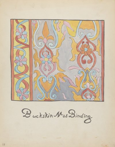 Talíř 48: Design Buckskin: Z portfolia "Španělské koloniální návrhy Nového Mexika" od American 20th Century