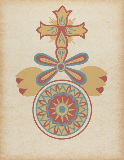Santa Barbara Mission Doorway Design z portfolia "Decorative Art of Spanish California" od American 20th Century
