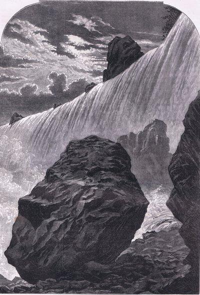 Niagarské vodopády, ilustrace z Cassells History of the United States vydané Cassell, Petter & Galpin, kolem roku 1900 (litho) od American English school