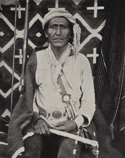 Indián Navajoe (černobílá fotografie) od American Photographer (after)