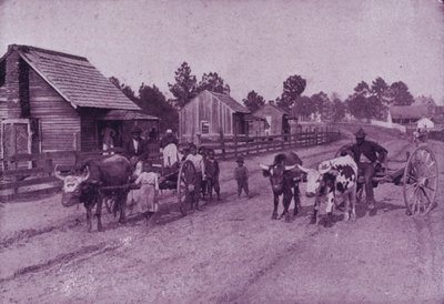 Vesnická scéna šťastného obsahu ve Virginii (černobílá fotografie) od American Photographer (after)