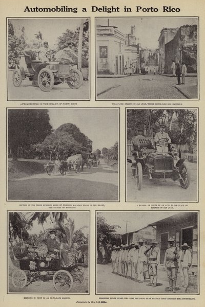 Automobilová radost v Porto Rico (černobílá fotografie) od American Photographer (after)