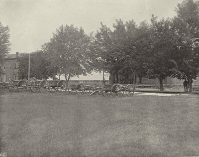 Baterie ve Fort Omaha, Nebraska (černobílá fotografie) od American Photographer (after)