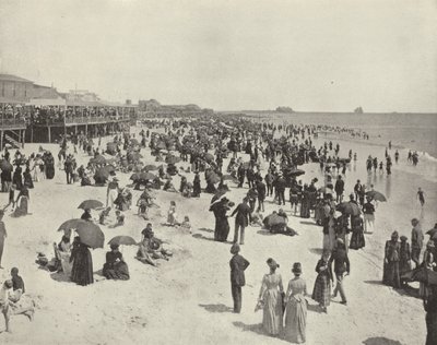 Pláž v Atlantic City, New Jersey (černobílá fotografie) od American Photographer (after)