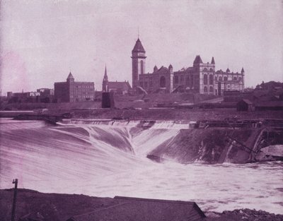 Falls of St Anthony (černobílá fotografie) od American Photographer (after)