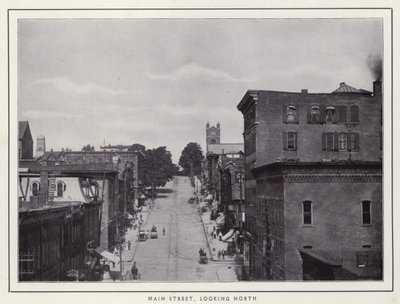 Jamestown, NY: Main Street, při pohledu na sever (černobílá fotografie) od American Photographer (after)