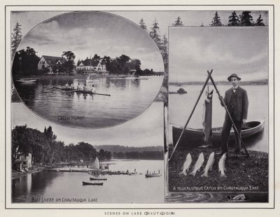 Jamestown, NY: Scény na jezeře Chautauqua (černobílá fotografie) od American Photographer (after)