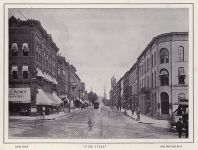 Jamestown, NY: Third Street (černobílá fotografie) od American Photographer (after)