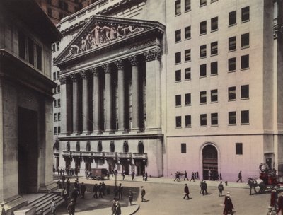 New York: JP Morgan and Co; Newyorská burza (foto) od American Photographer (after)