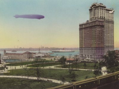 New York: molo č. 1, North River; Battery Park a budova Whitehall (foto) od American Photographer (after)