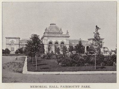 Philadelphia: Memorial Hall, Fairmount Park (černobílá fotografie) od American Photographer (after)