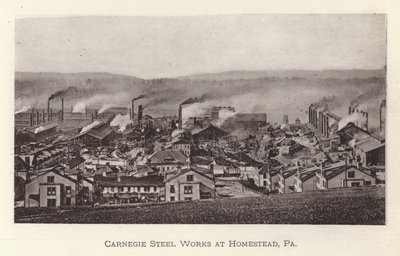 Pittsburgh: Carnegie Steel Works at Homestead, Pennsylvania (černobílá fotografie) od American Photographer (after)
