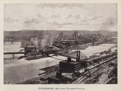 Pittsburgh: Pittsburgh, při pohledu z Duquesne Incline (černobílá fotografie) od American Photographer (after)