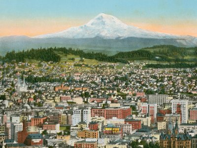 Portland, Oregon, Mount Hood v dálce (foto) od American Photographer (after)