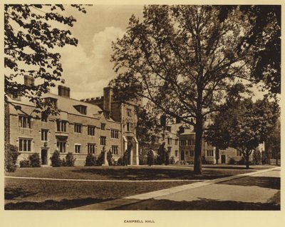 Princetonská univerzita: Campbell Hall (černobílá fotografie) od American Photographer (after)