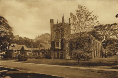 Princetonská univerzita: Murray-Dodge Hall (černobílá fotografie) od American Photographer (after)