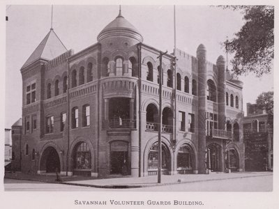 Budova dobrovolných stráží Savannah (černobílá fotografie) od American Photographer (after)