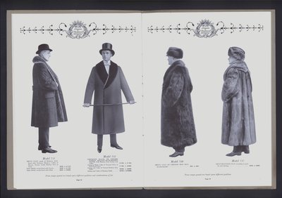 Dvoustránka z The Theatre of Fur Fashion (č/b foto) od American Photographer (after)