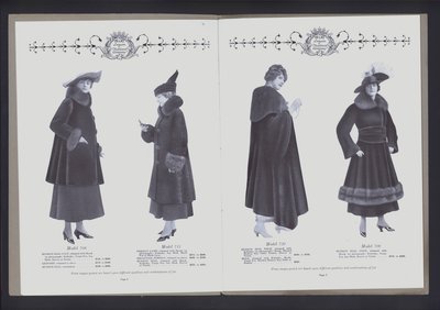 Dvoustránka z The Theatre of Fur Fashion (č/b foto) od American Photographer (after)